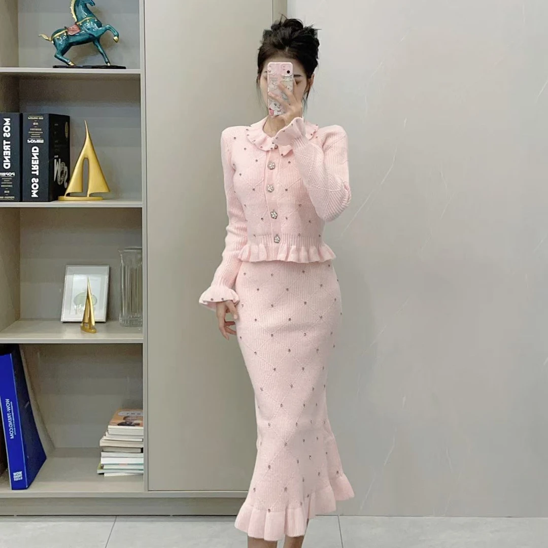 58/59小香风轻奢显瘦气质洋气温柔时尚法式减龄修身休闲复古套装