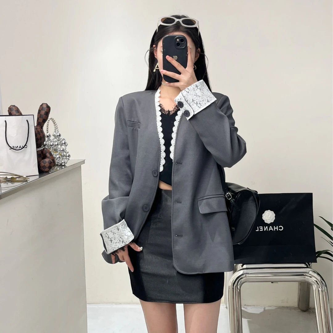 时尚外套小个子休闲西装春季小西装韩系时尚上衣炸街显瘦宽松8307
