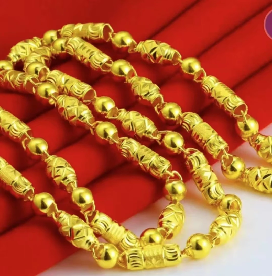 合金项链 2025网红新款全家福项链时尚霸气光面素款经典百搭