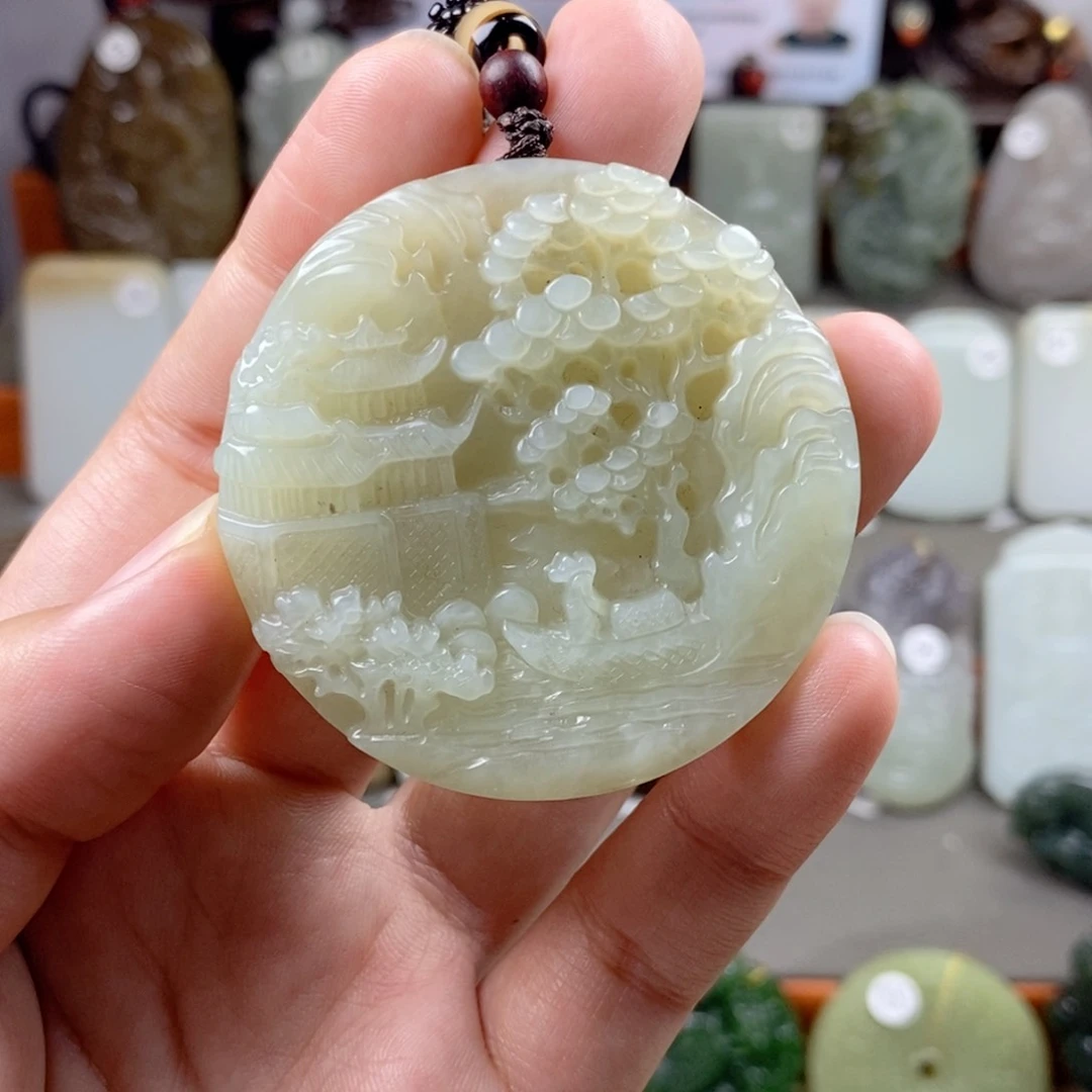 和田玉未镶嵌颈饰