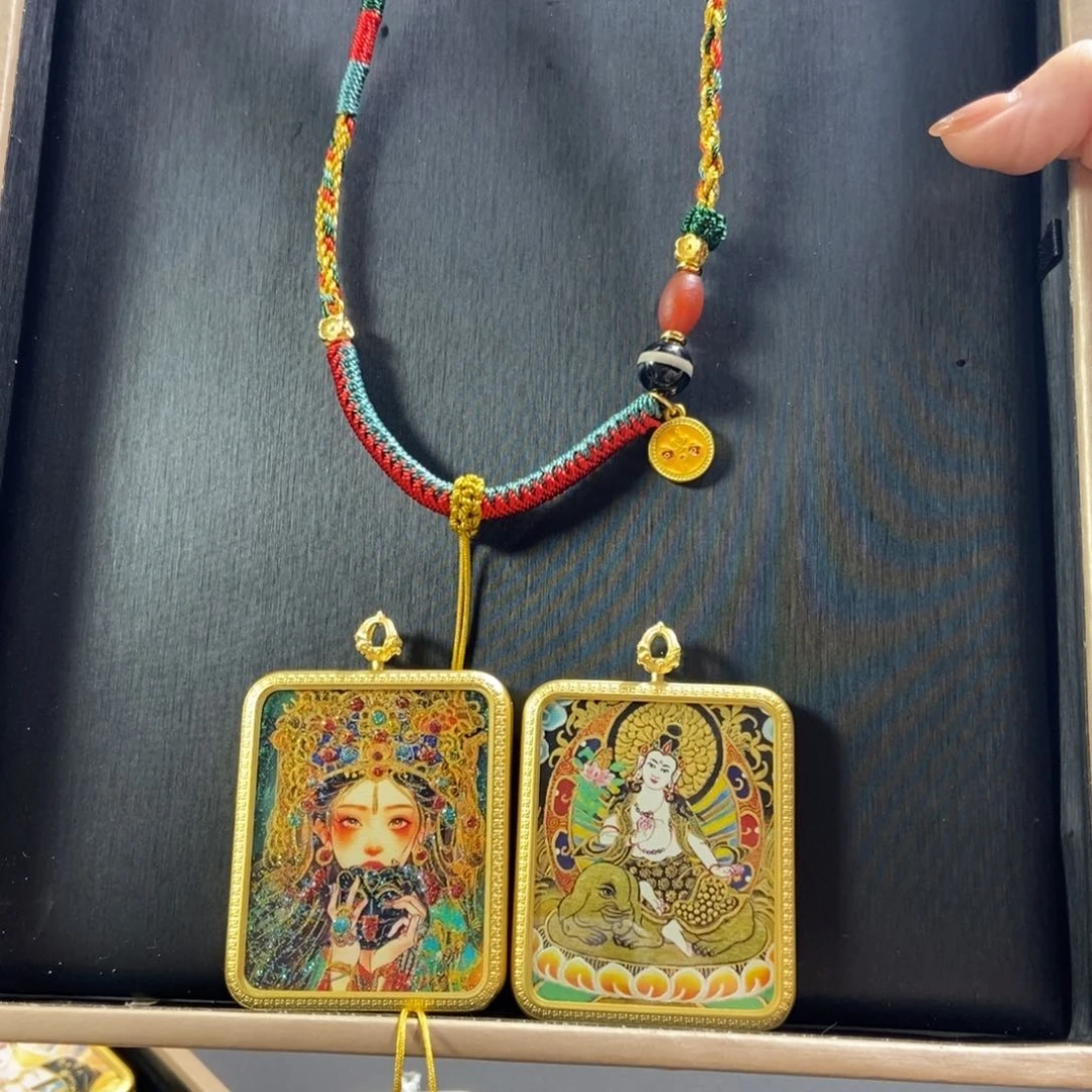 吊坠安****莲美丽的唐卡结缘