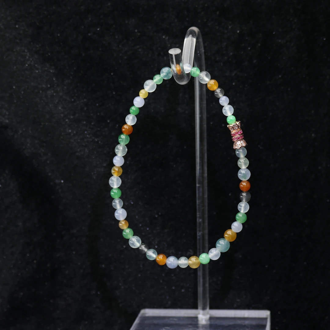 FC14天然缅甸A货多宝多色手串/400350/保利厦门拍卖