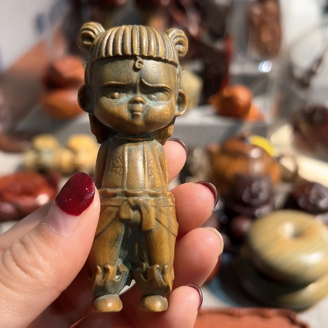 维腊木（绿檀）许*绿檀木料小哪吒