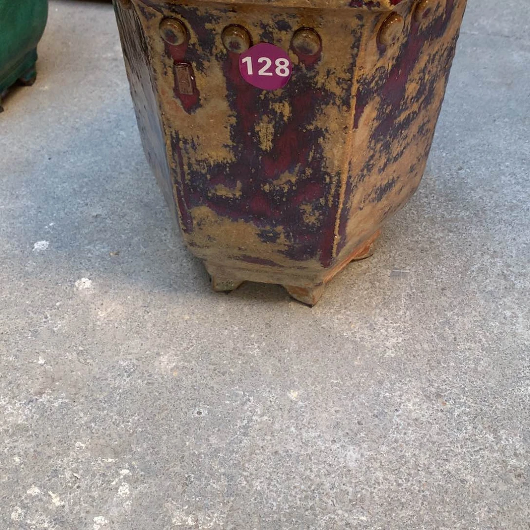 纯手工高温石湾盆小**号128微瑕