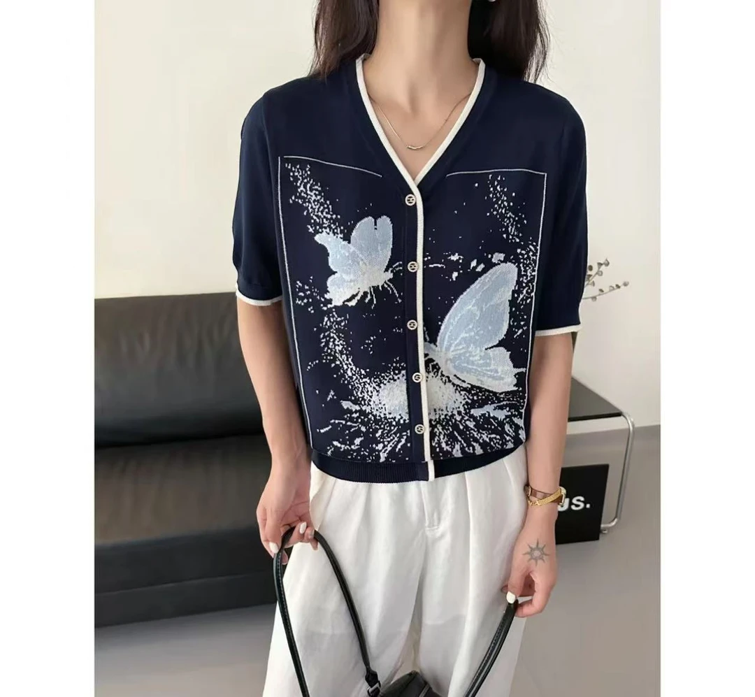 【B01-B999】系列高端轻奢时尚百搭洋气简约镂空-T恤POLO衫