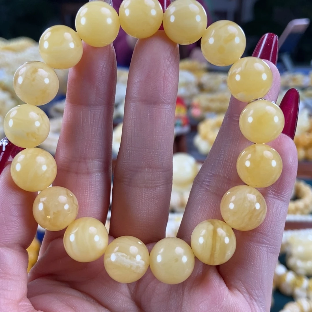 琥珀未镶嵌珠宝奇石12圆珠19.75