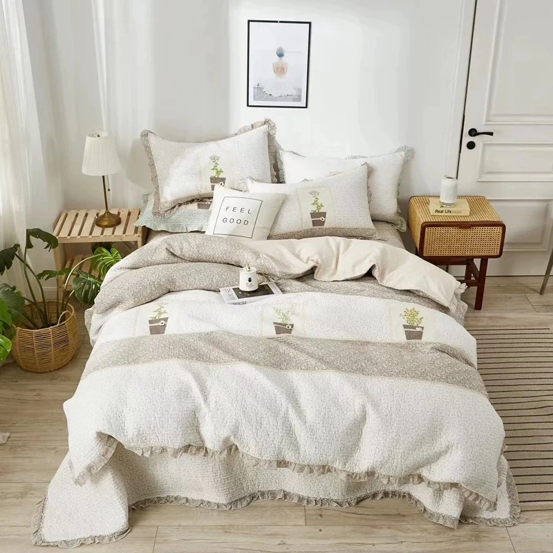 纯棉小陌花语三件套