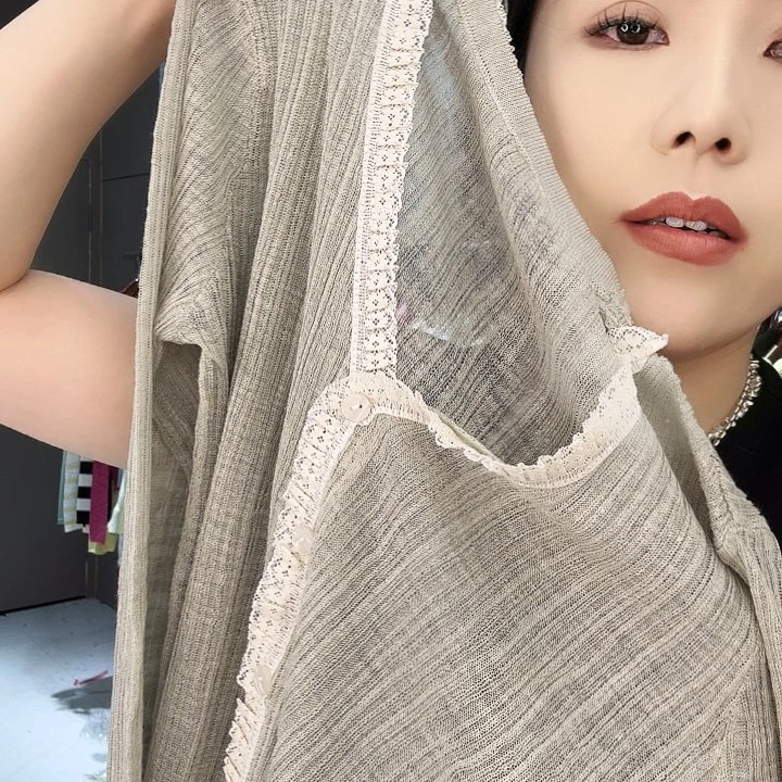 欧货洋气香风针织短袖19