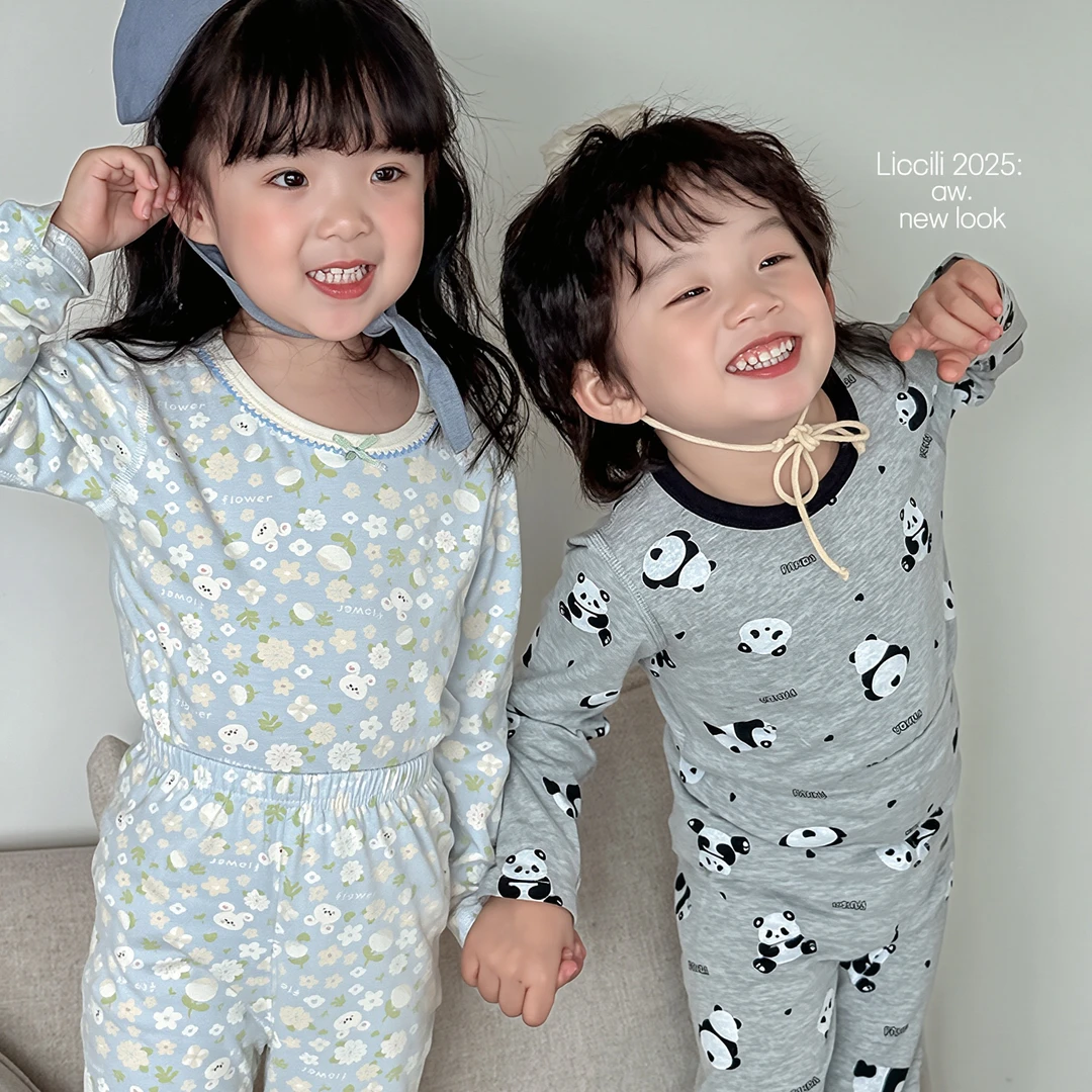 儿童秋衣秋裤套装宝宝男童女童秋季全棉内衣a类保暖纯棉莱卡睡衣