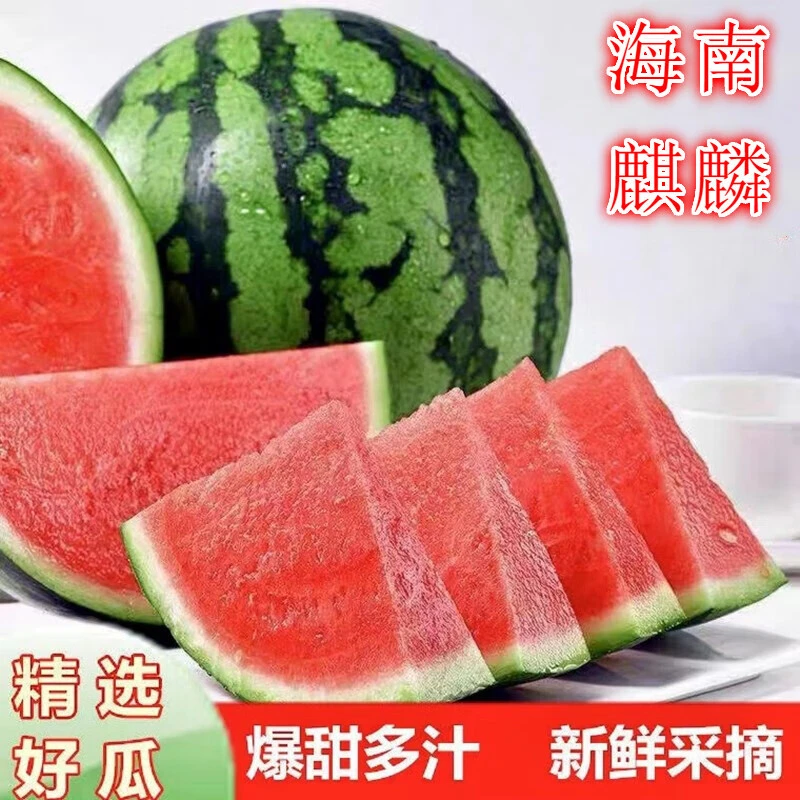 正宗高山麒麟西瓜沙瓤瓜手剥西瓜8424美都爆甜多汁应当季新鲜水果