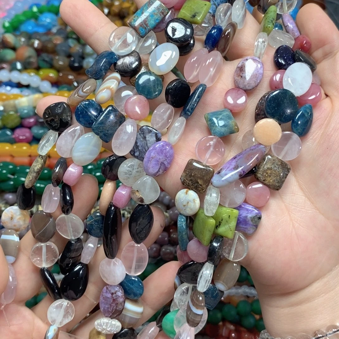 玛瑙/玉髓未镶嵌珠宝半成品多宝短款半条