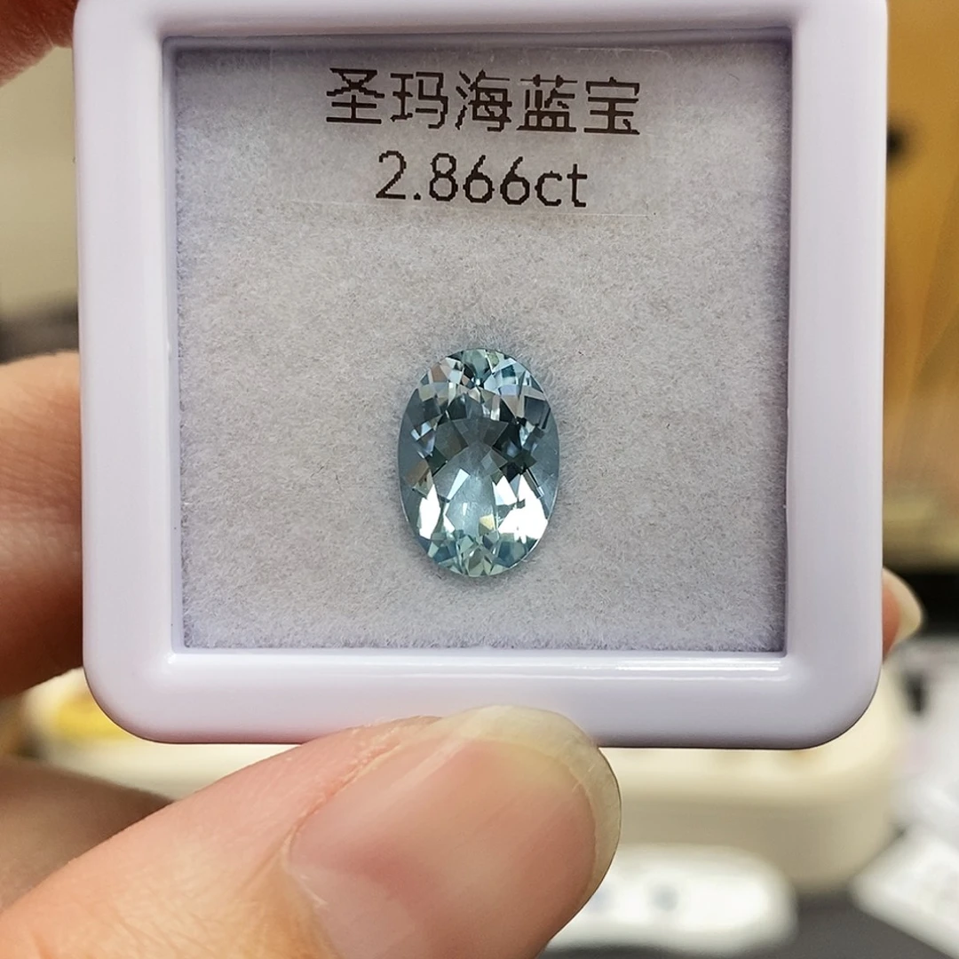 海蓝宝石裸石2.866ct裸石