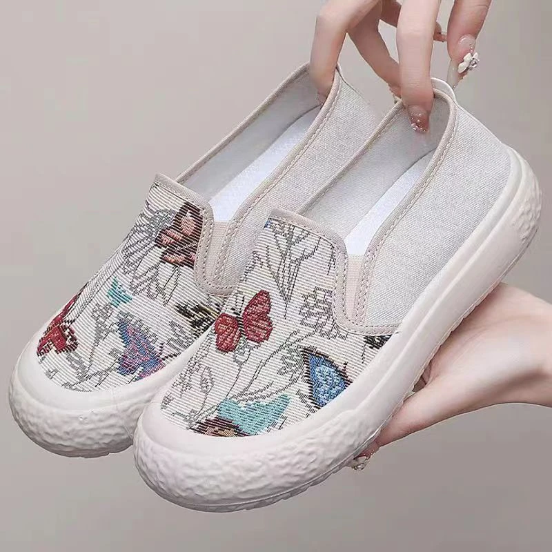 【主播专属】女单鞋花蝴蝶布鞋