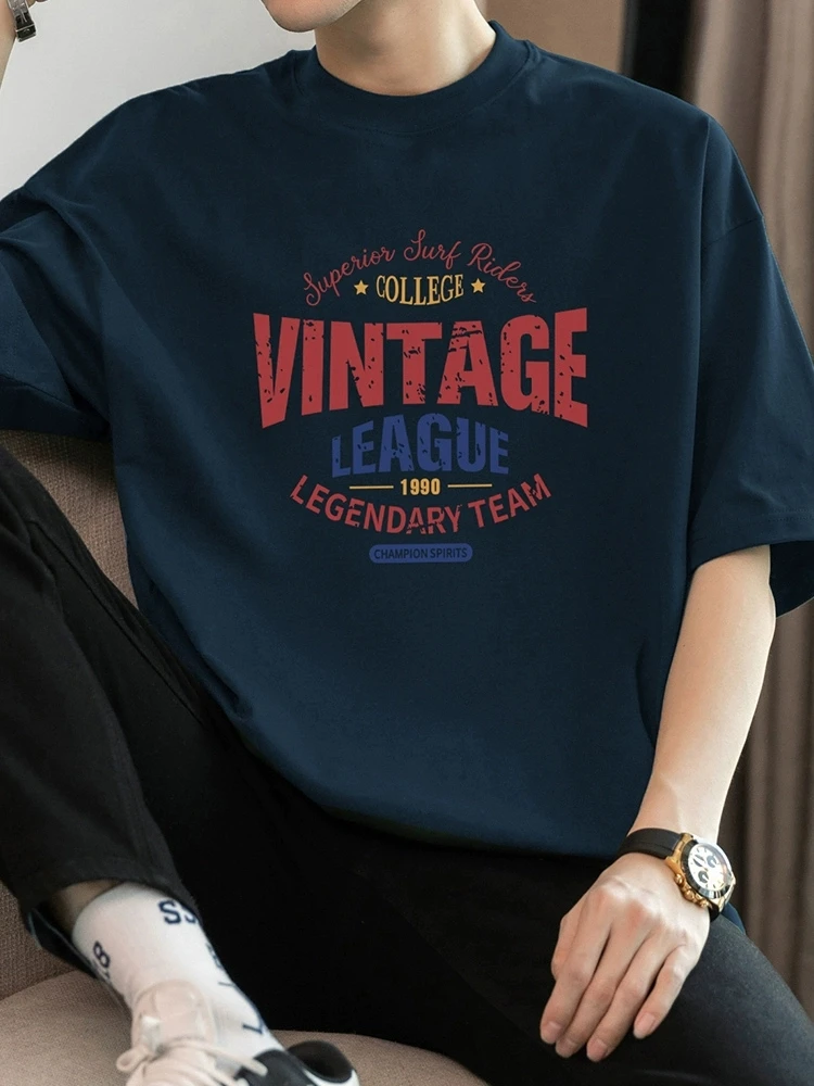 新款重磅美式纯棉短袖T恤男款2025新款短袖潮流潮牌高街夏季男生