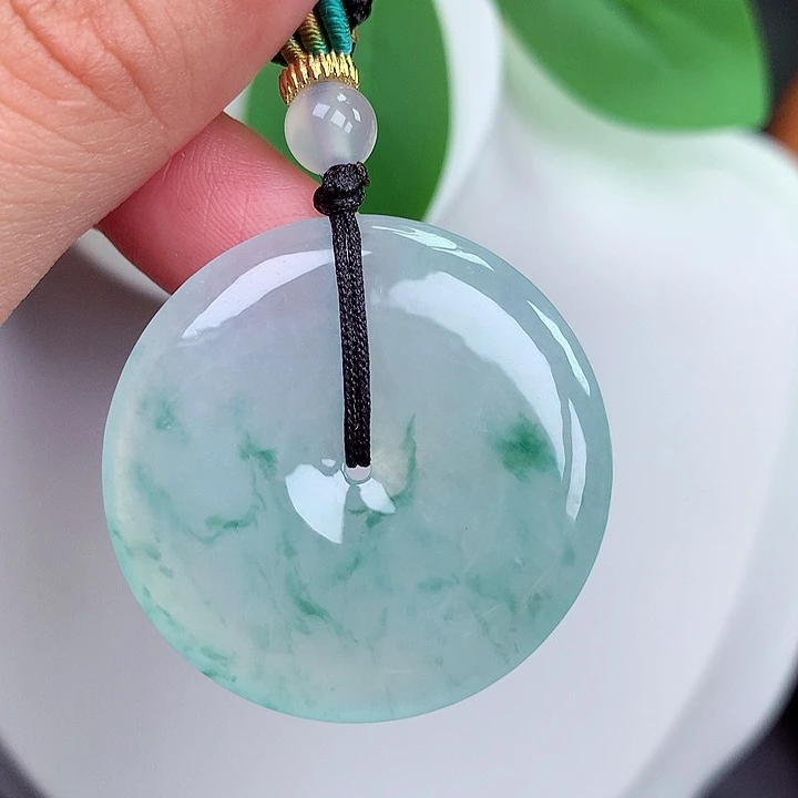 颈饰未镶嵌翡翠平安扣 33.8x4.6mm