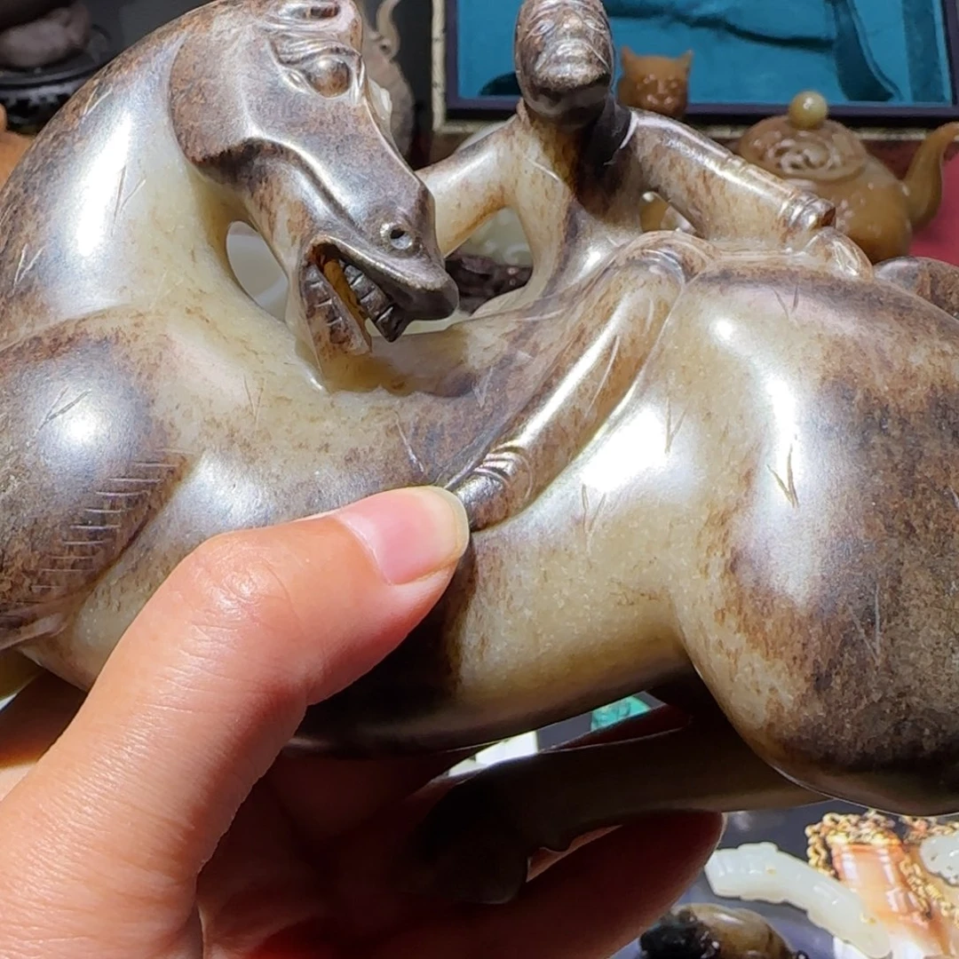 缘***和田玉未镶嵌挂件