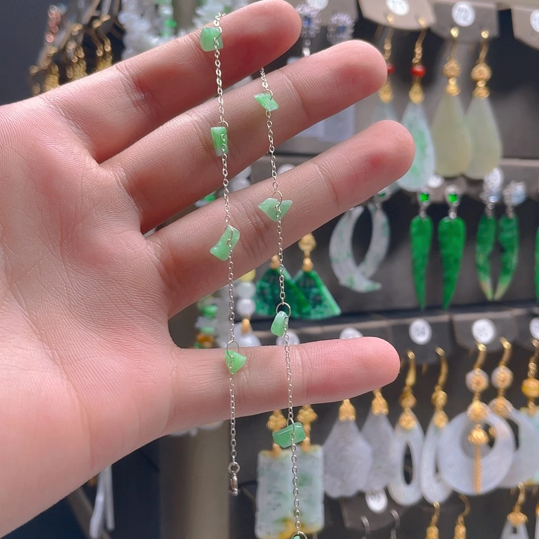 翡翠未镶嵌耳饰翡翠