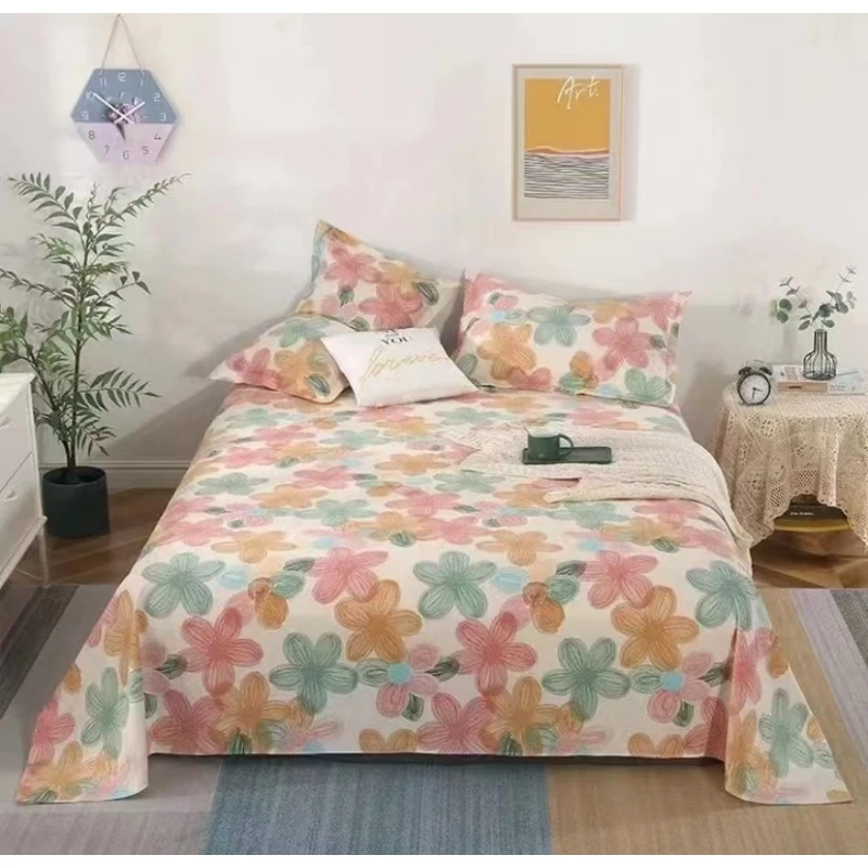 彩色花-床单面料加厚加密缎条提花布料235cm*245cm