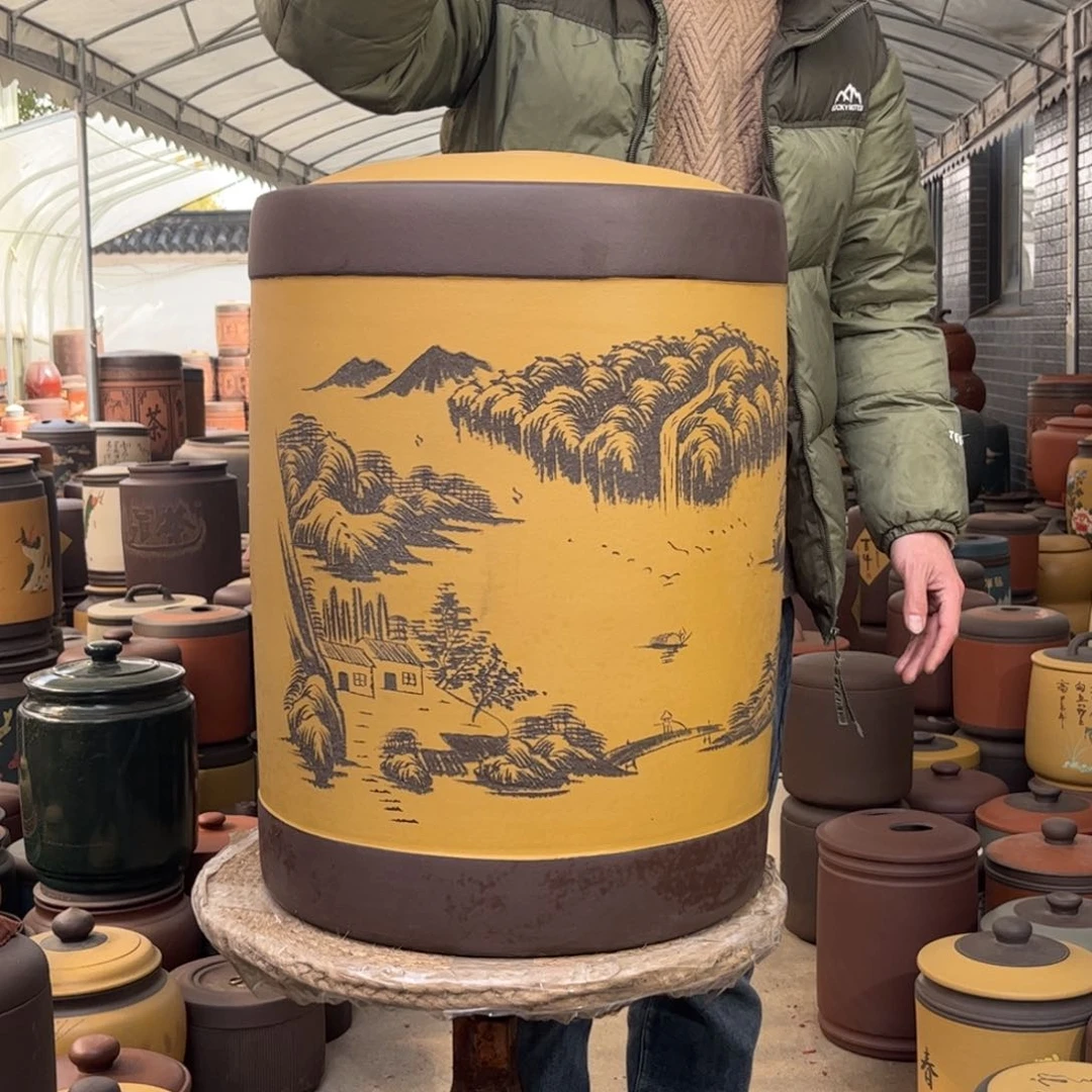 紫砂茶叶罐50 饼茶叶罐