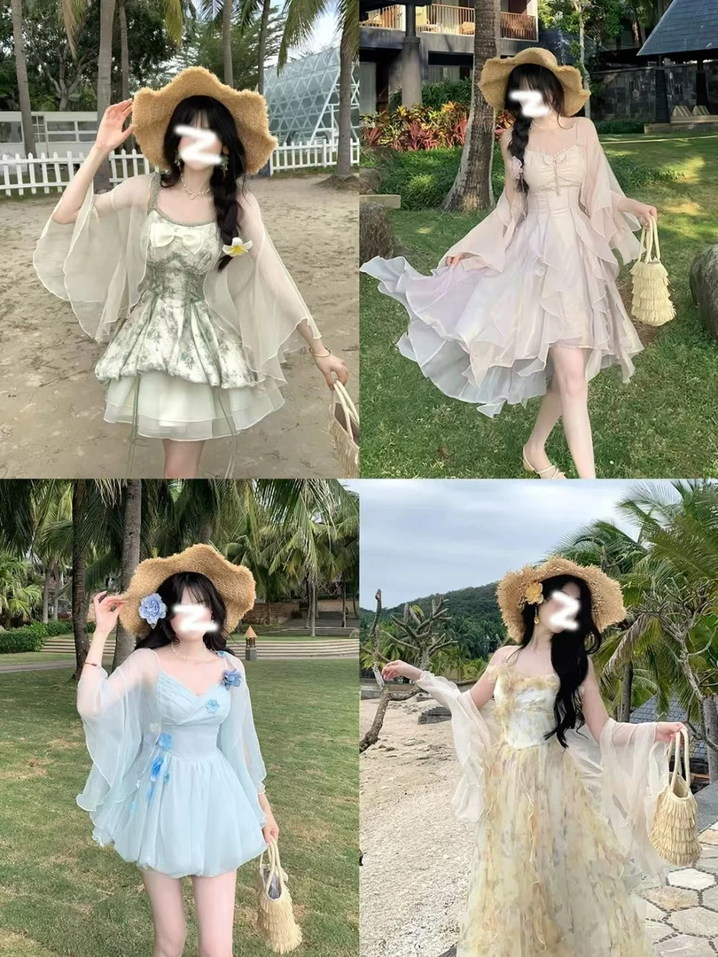 季夏之声 飘逸遮肉宽松不规则雪纺舒适百搭开衫防晒春夏