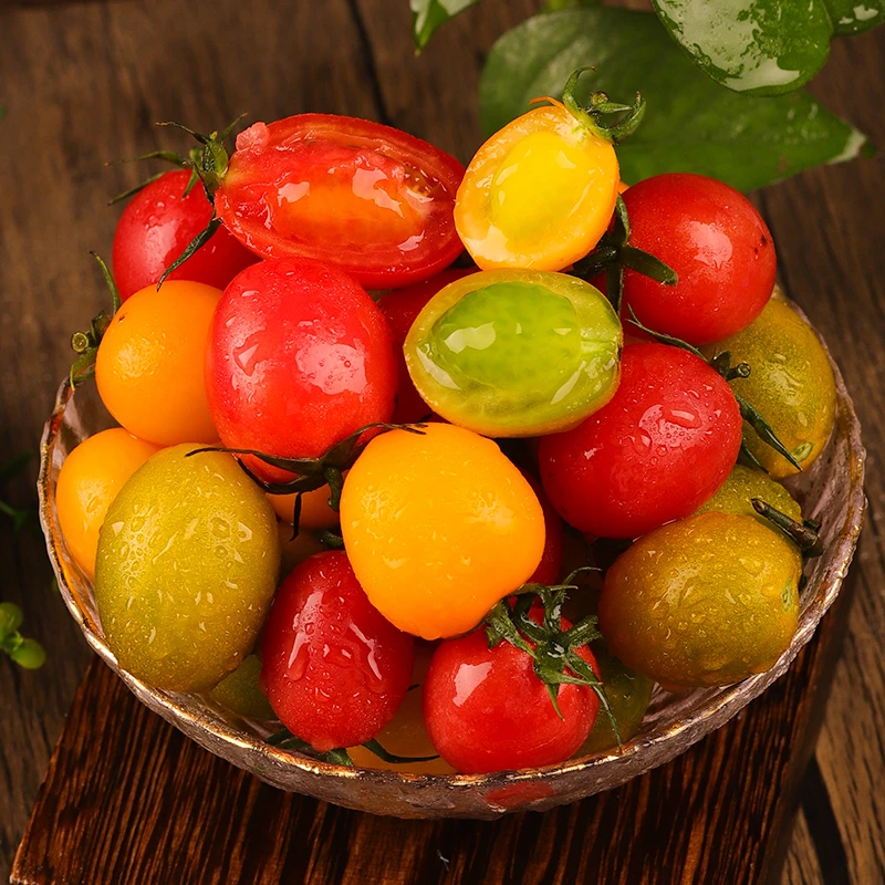 伊路鲜山东寿光三色小番茄青甜夏日阳光圣女果多汁可口2-4斤装