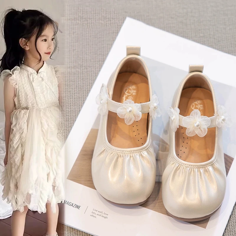 ABC女童公主鞋2025新款儿童小皮鞋软底单鞋女宝宝鞋子春季女瓢鞋