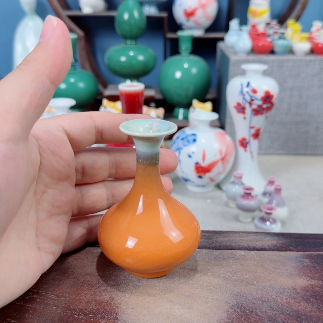 陶瓷手工小花器摆件
