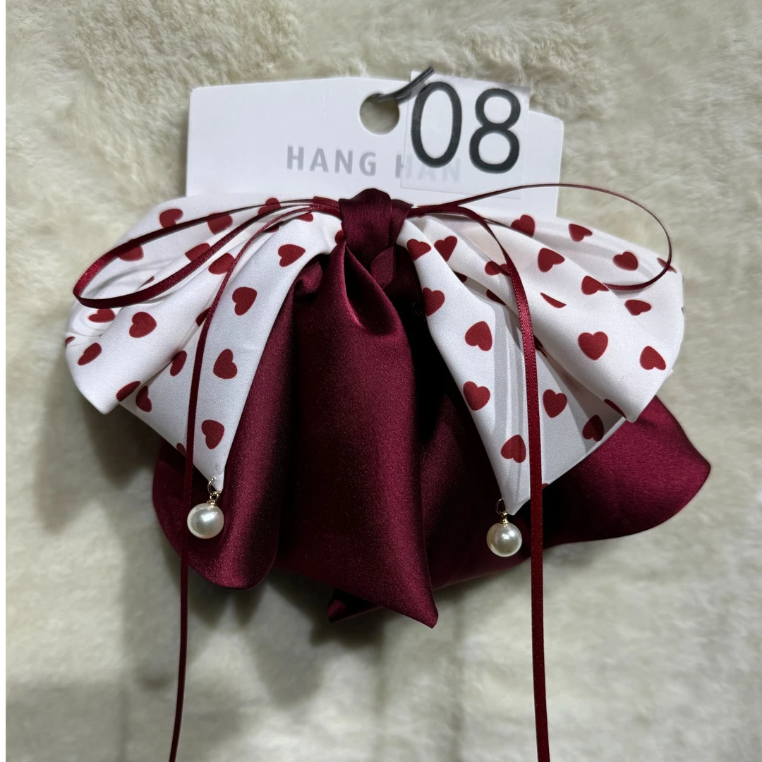 高马尾布艺蝴蝶结千金风蝴蝶结飘带抓夹女法式日韩风高级感头饰