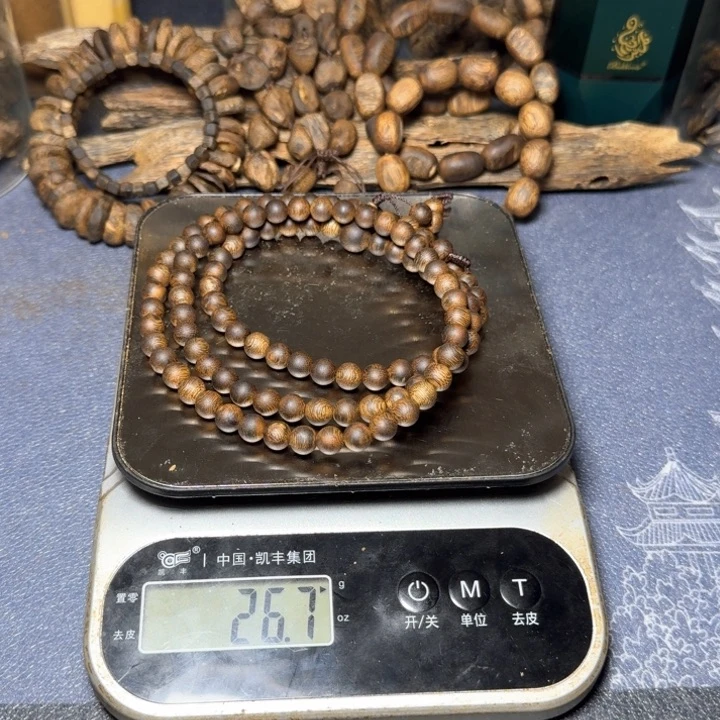 木蓝*海南张勺子圆珠多圈26克