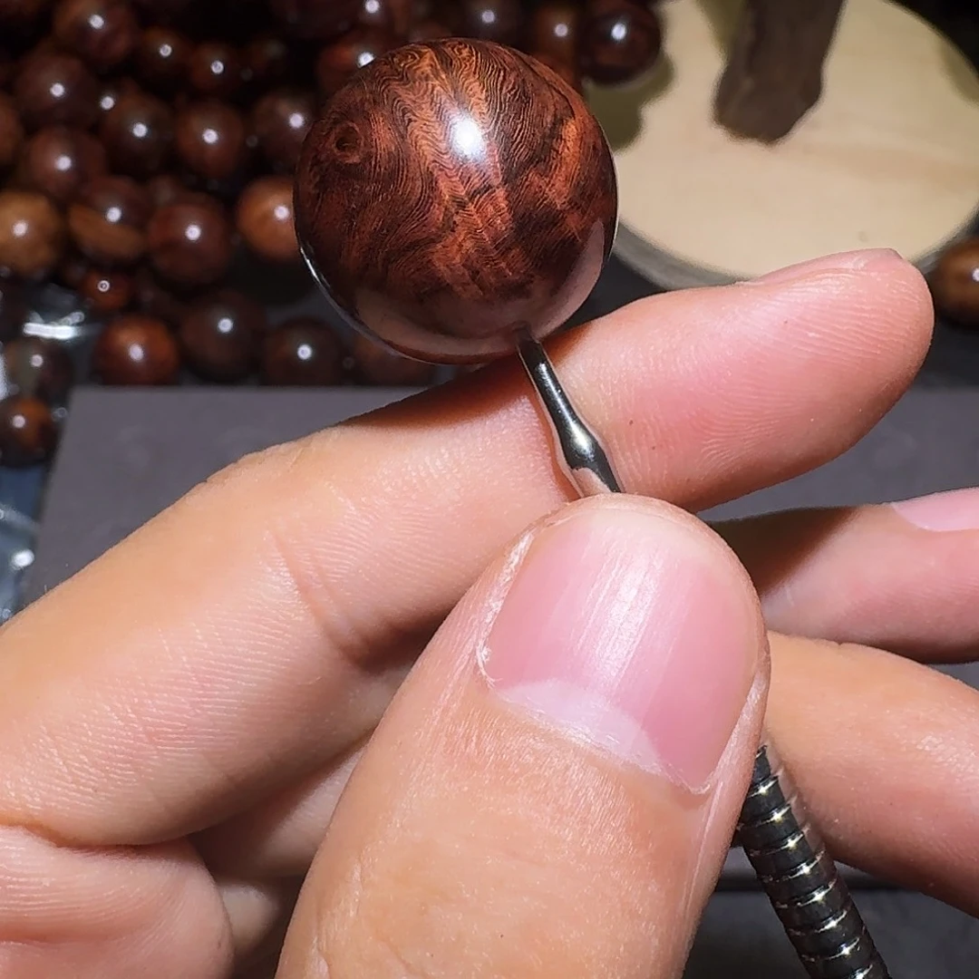 黄花梨/降香黄檀手串/手链海南黄花梨野生老料2.0风化料水波妖纹