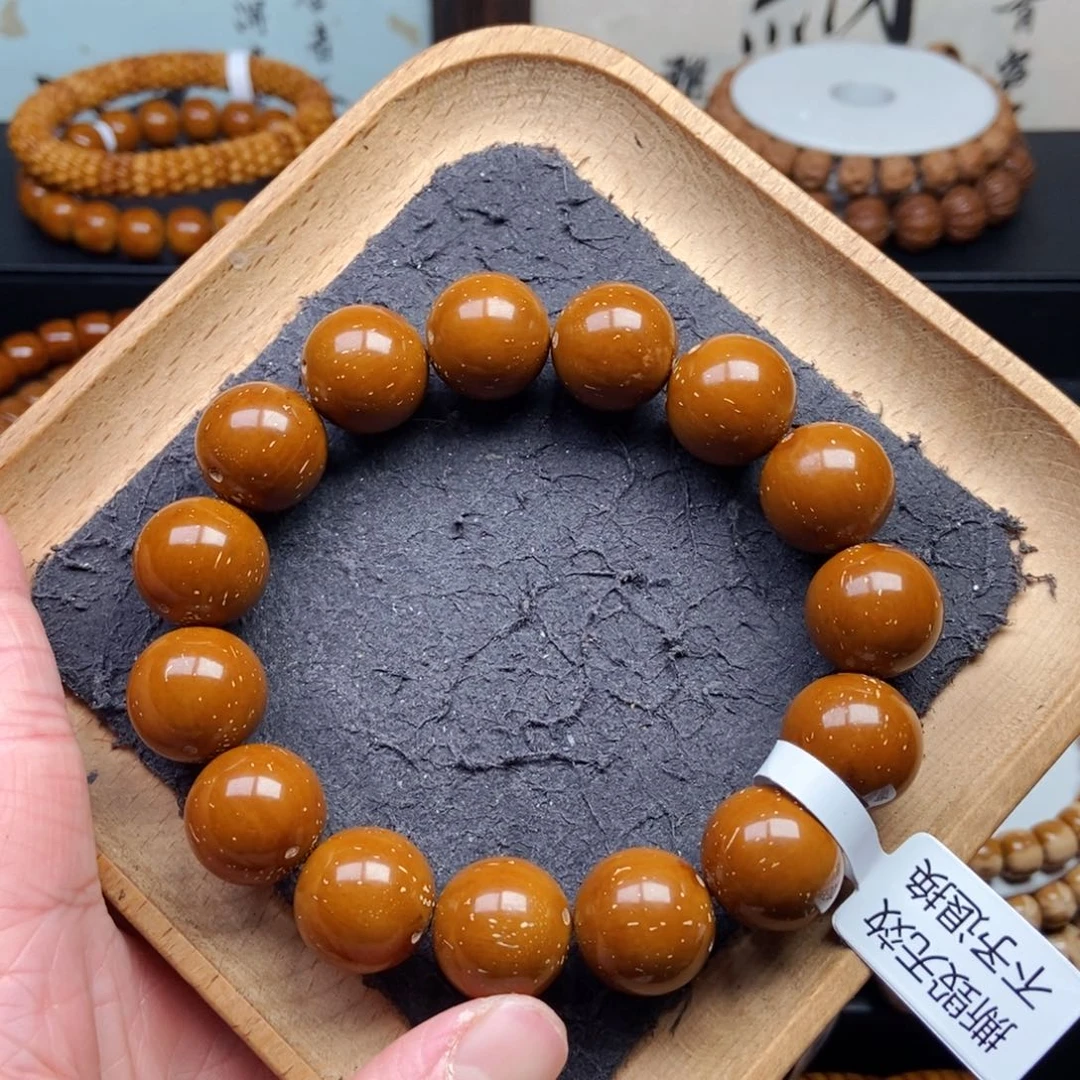 紫金鼠手串17mm黄金甲光珠