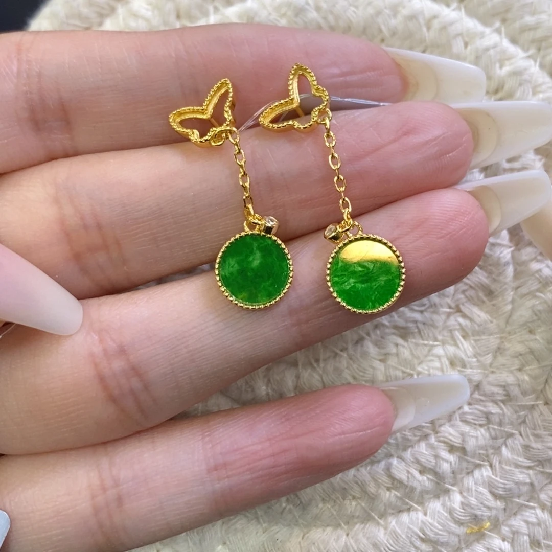 颈饰银S925镶嵌翡翠15393