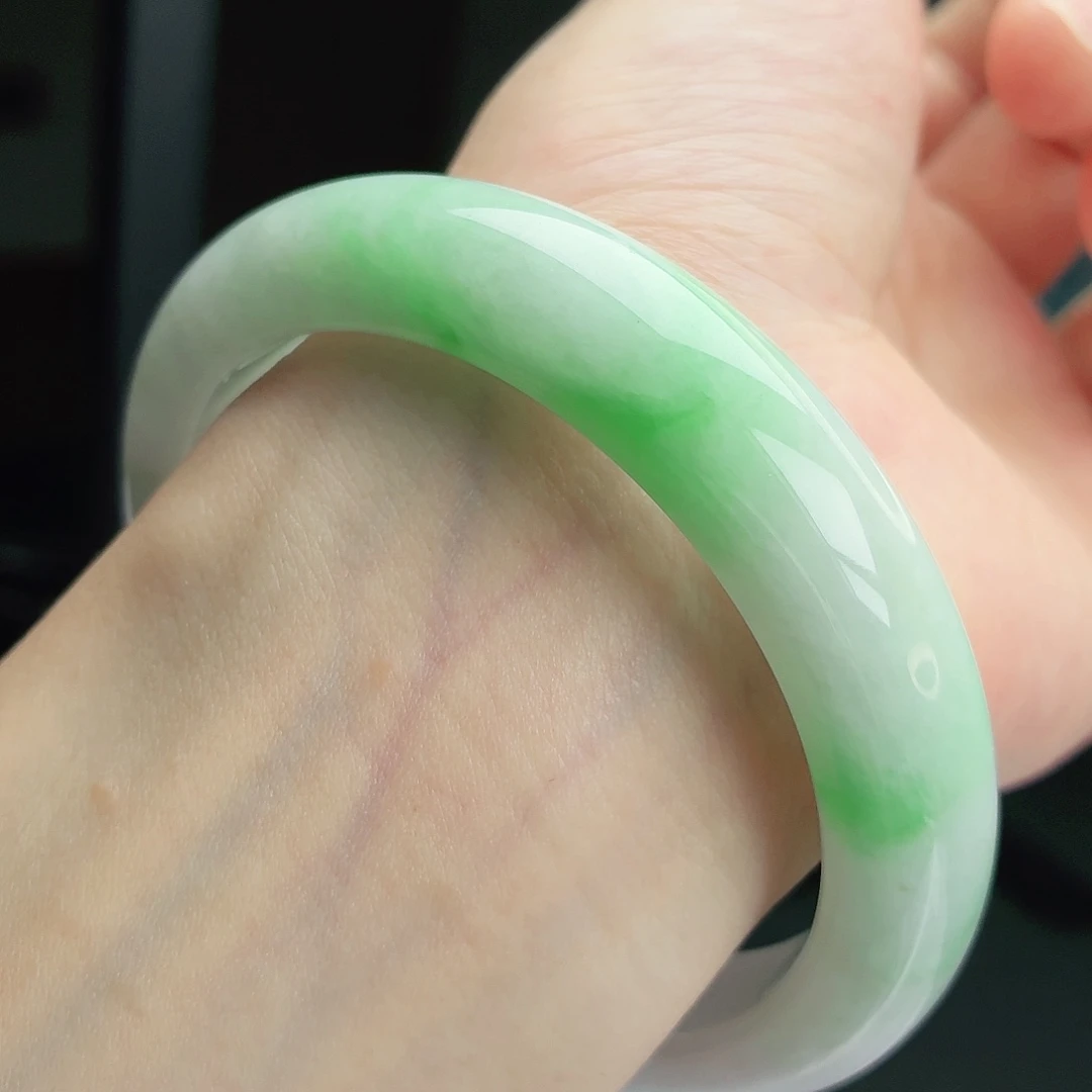 翡翠未镶嵌手镯14号正圈58 19-106