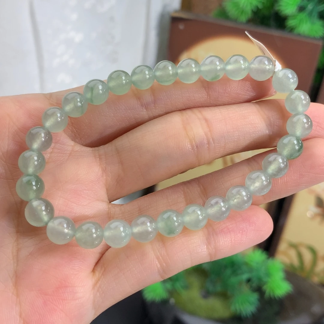 S***e翡翠未镶嵌手串卡6.5冰种晴手串