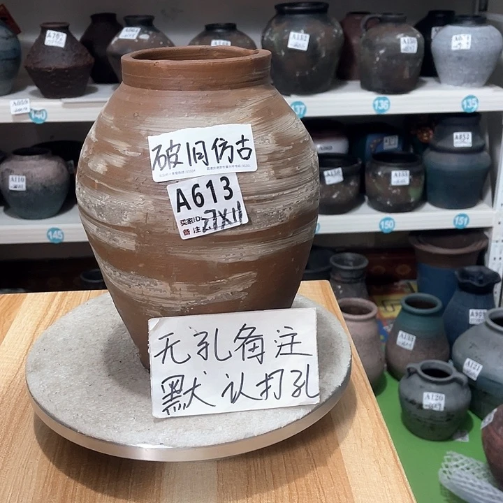 红陶手工制作工艺花盆