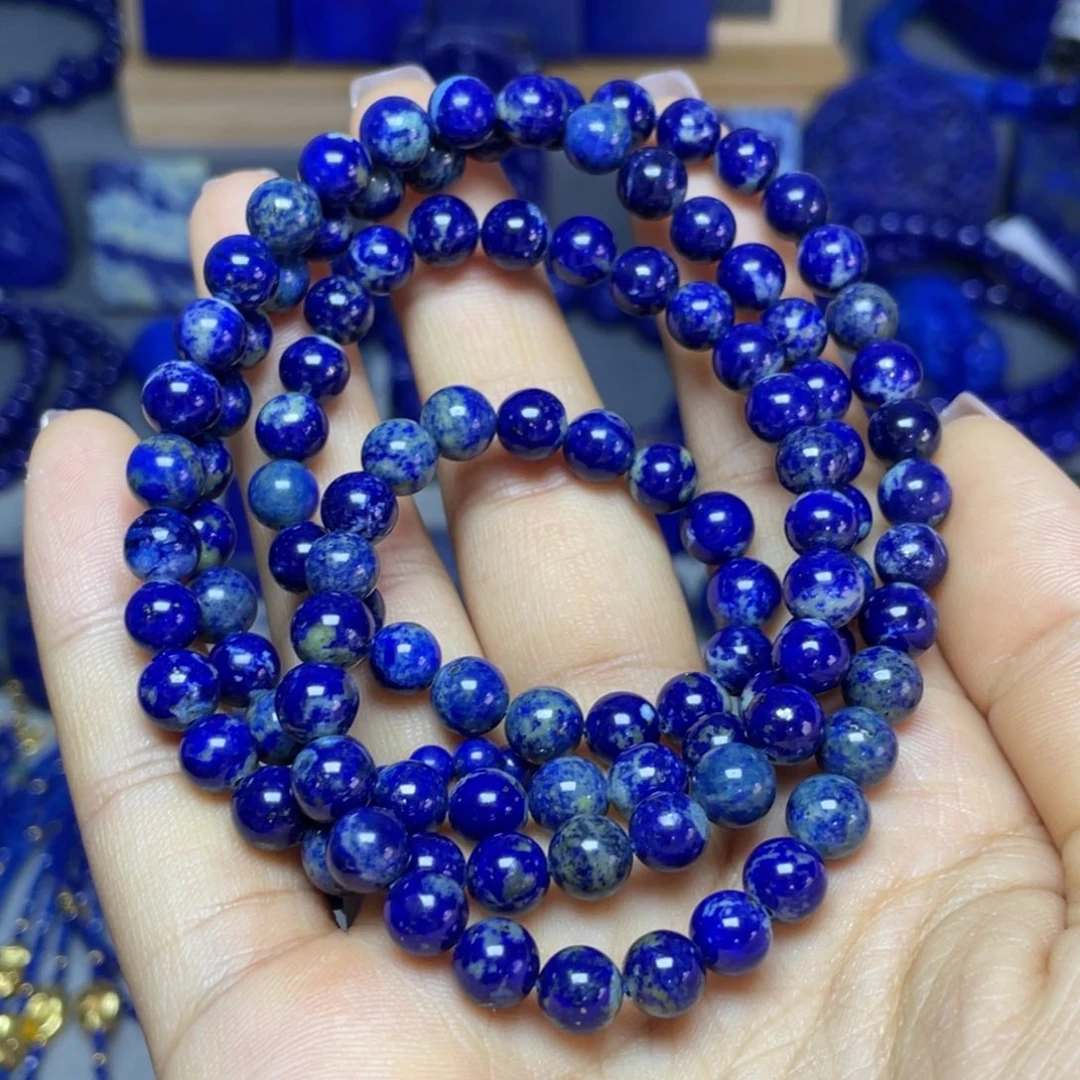 青金石6mm108项链未镶嵌