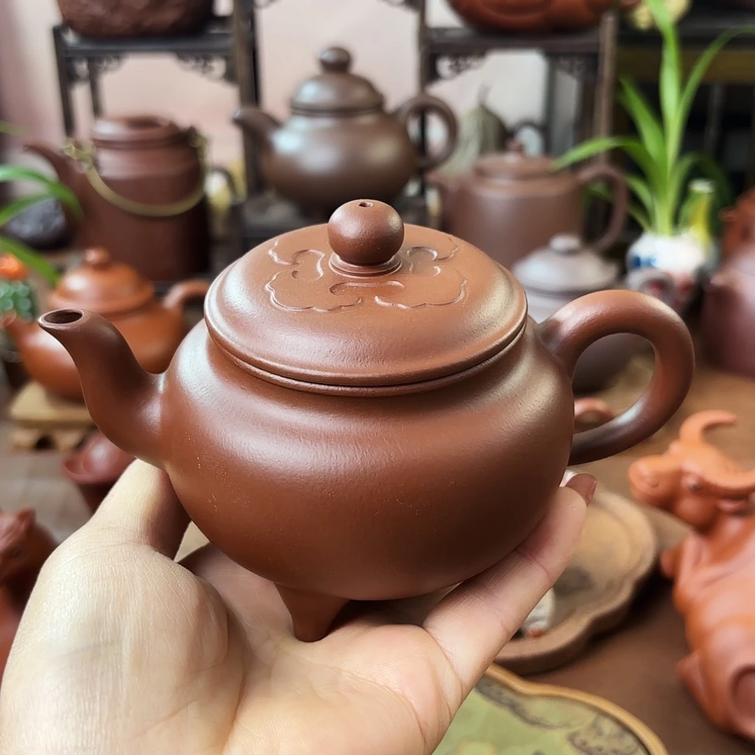茶壶紫砂大彬如意朱泥230cc