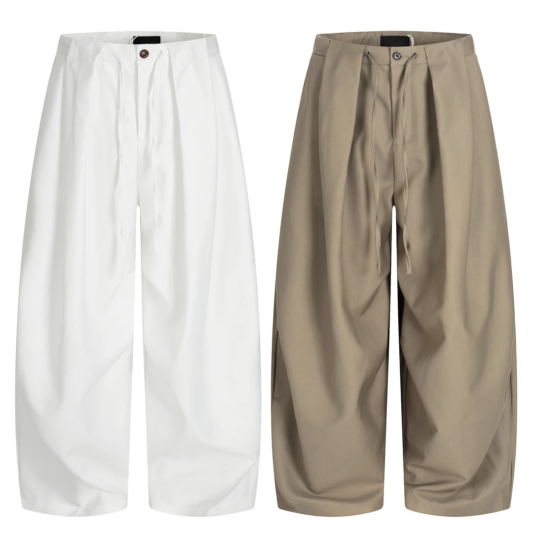 Uninhabitable 可调节腰围！超宽松裤腿！阔腿裤休闲裤长裤子拖地裤