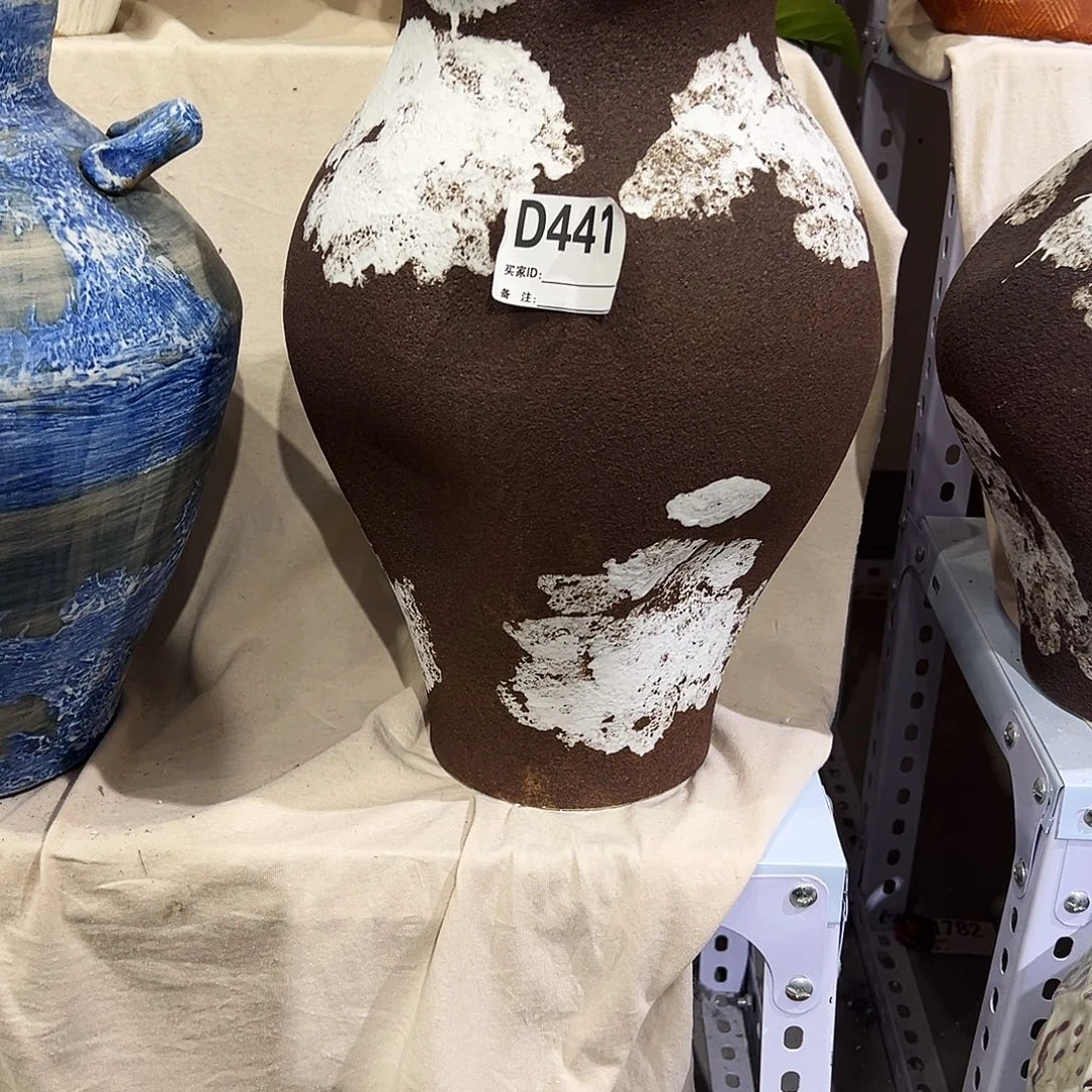 瓶D441高35口12陶瓷花瓶无孔