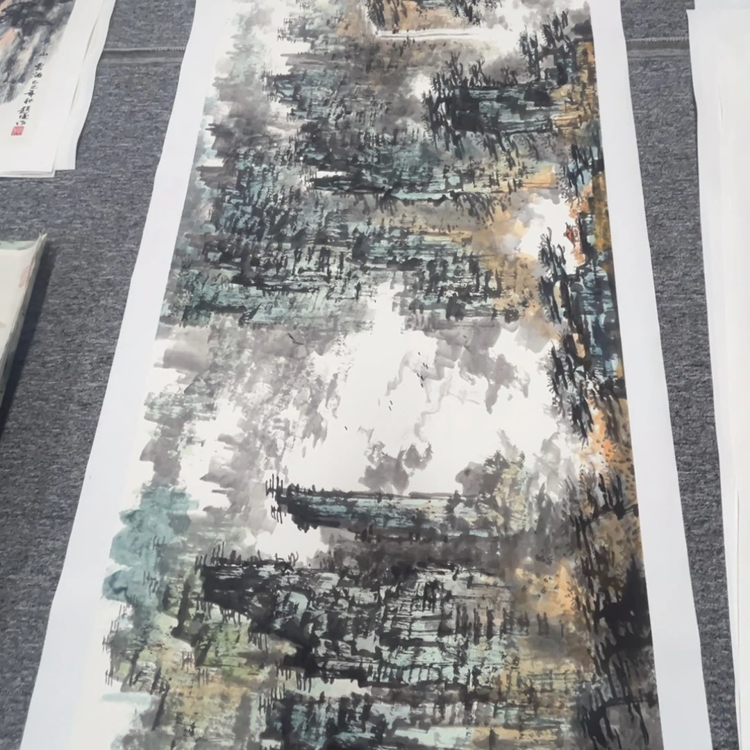 国画绘画作品多次参加全国140.70