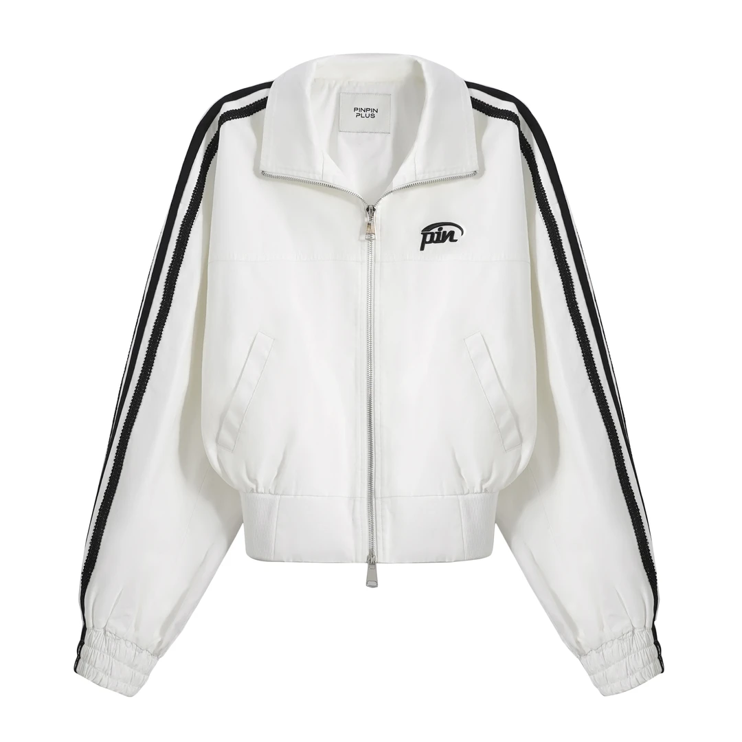 「PINPINPLUS」PP+撞色条纹夹克外套3C60181FP