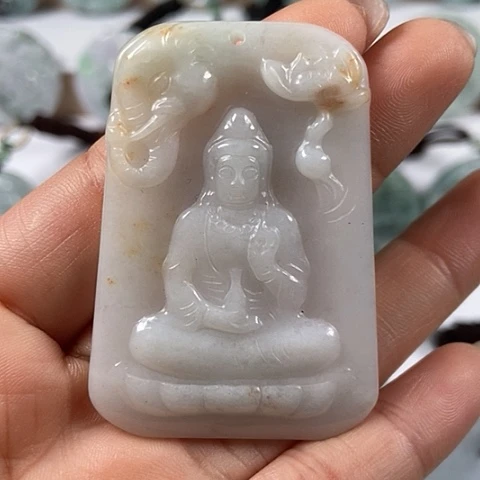 翡翠颈饰未镶嵌普贤菩萨福利
