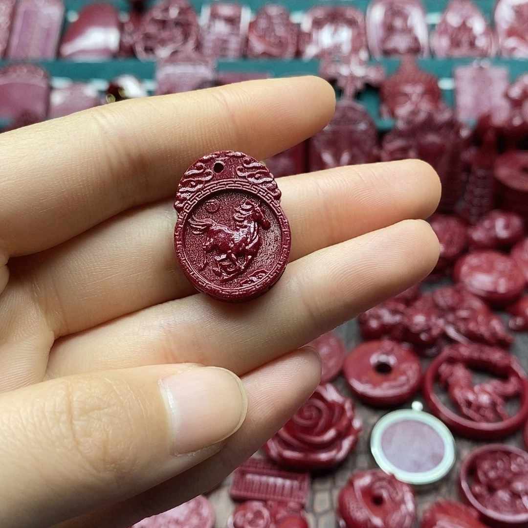 天然辰砂朱砂吊坠