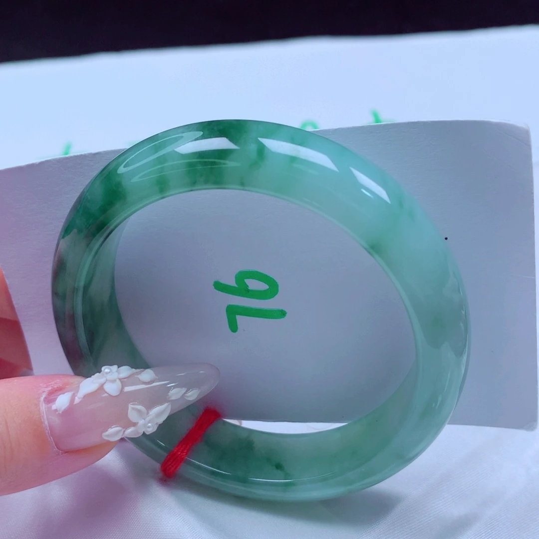 未镶嵌手镯翡翠天然缅甸翡翠A货手镯 76号宽版