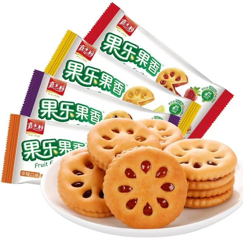 嘉士利果乐果香夹心饼干经典4口味网红休闲零食充饥果酱饼干