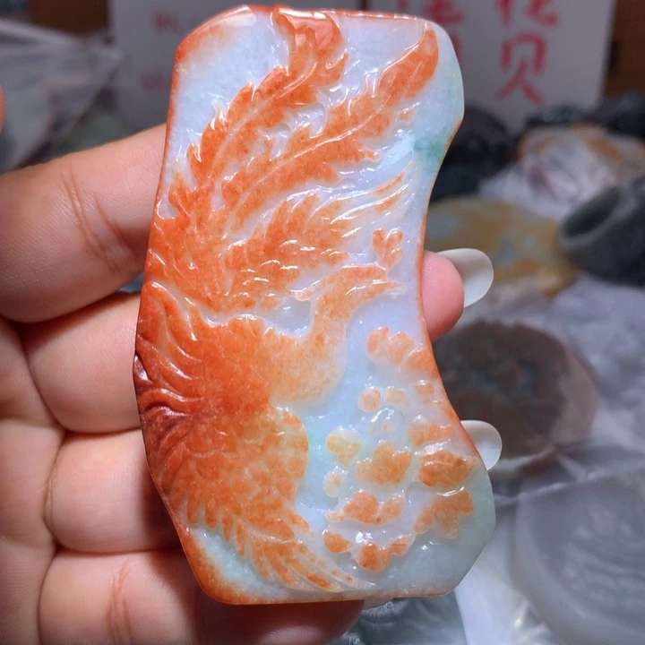 翡翠未镶嵌颈饰保真天然A货翡翠