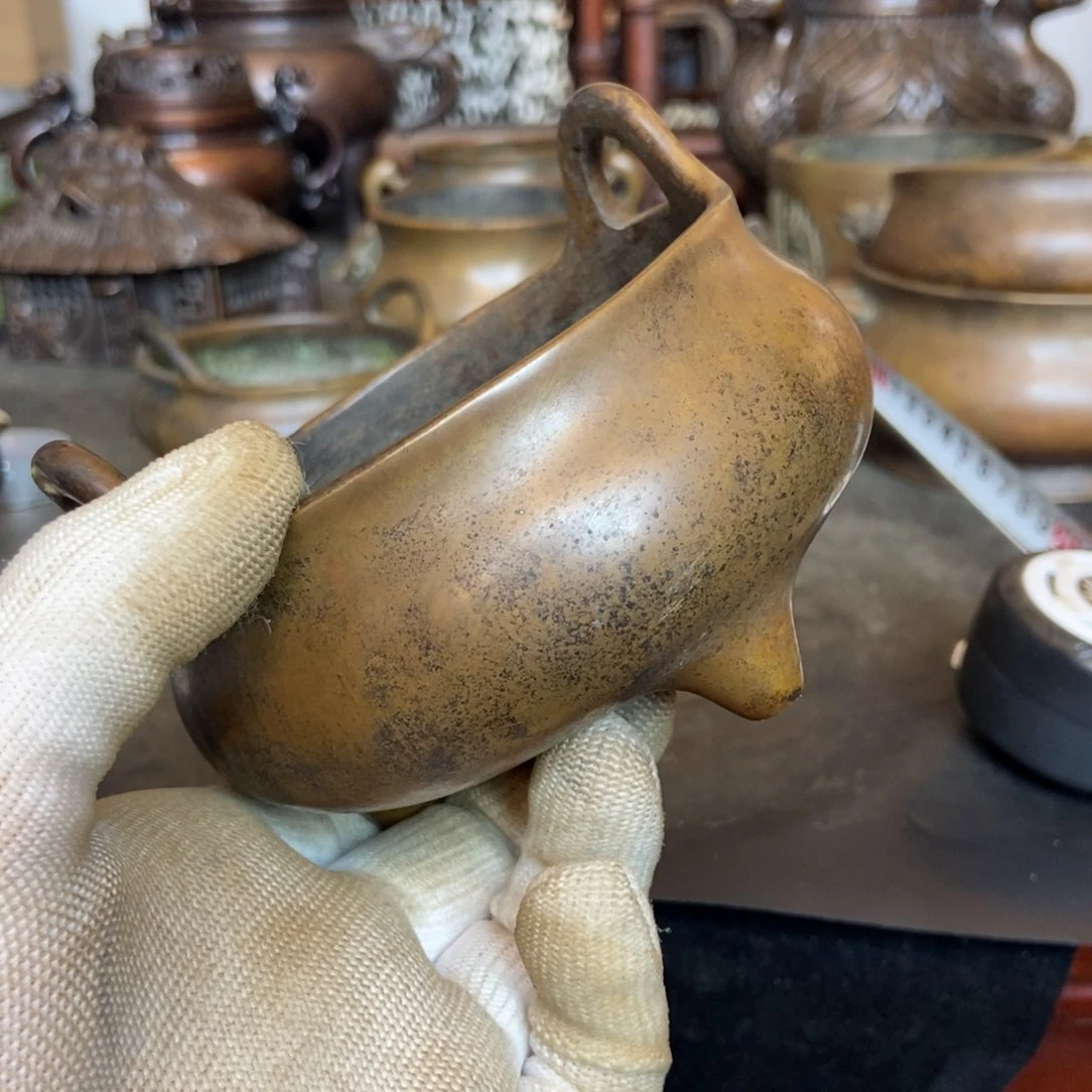 七***聪铜器工艺品摆件香炉摆件