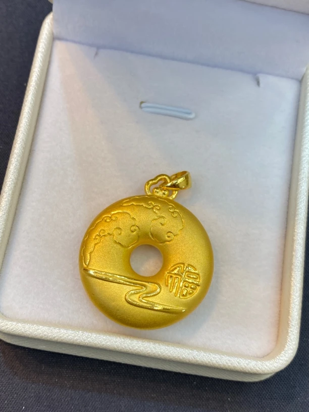 足金999祥云平安扣