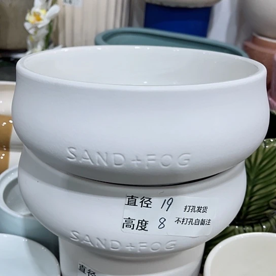 多肉绿植陶瓷花盆9.9包邮，有孔