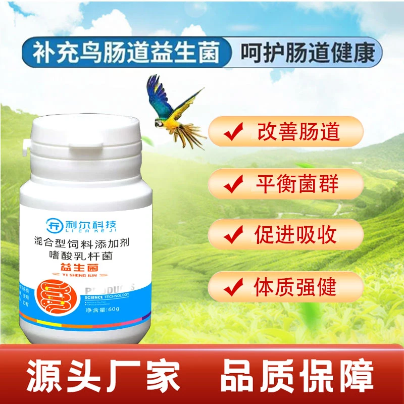 鸟用益生菌大包装60克呵护肠道健康促进菌群平衡适合鸟类用品宠物